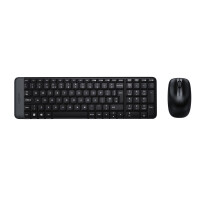 Logitech MK220, Volle Größe (100%), Kabellos, RF Wireless, QWERTZ, Schwarz, Maus enthalten