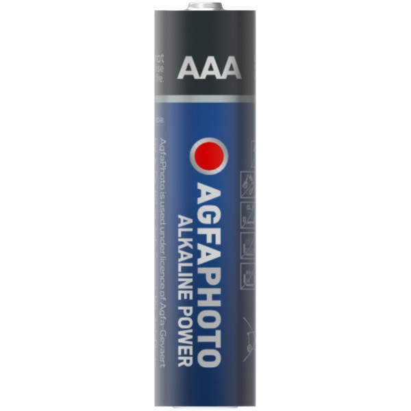 AgfaPhoto 110-859361, Einwegbatterie, AAA, Alkali, 1,5 V, 100 Stück(e), Schwarz, Blau, Rot, Weiß
