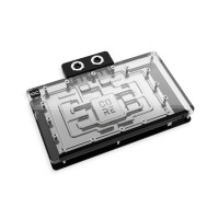 Alphacool 10268, Rückenplatte, Acryl, Aluminium, Chrom, Kupfer, Nylon, Schwarz, Chrom, 3-Pin JST, 1/4", 60 °C