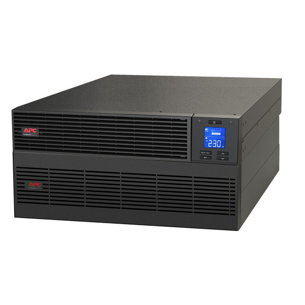 APC Easy UPS On-Line, 6kVA/6kW, Rackmontage 5HE, 230V, Festverdrahteter 3-adriger (1P+N+E) Ausgang, Kartensteckplatz, LCD, verläng. Laufzeit, mit Kit, Doppelwandler (Online), 6 kVA, 6000 W, Reiner Sinus, 110 V, 300 V