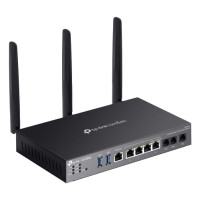 TP-LINK Omada AX3000, Dual-Band (2,4 GHz/5 GHz), Ethernet/LAN, ADSL, ADSL2, Schwarz, Tabletop-Router