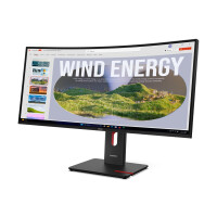 Lenovo ThinkVision T34WD-40, 86,4 cm (34"), 3440 x 1440 Pixel, Wide Quad HD, LED, 6 ms, Schwarz