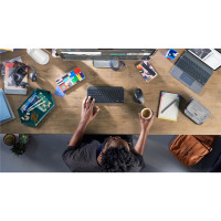 Logitech MX Keys Mini, Mini, Kabellos, RF Wireless + Bluetooth, AZERTY, LED, Graphit