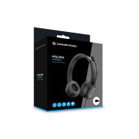 Conceptronic POLONA05B Stereo-USB-Headset, Geräuschreduzierendes Mikrofon, Kabelgebunden, 20 - 22000 Hz, Anrufe/Musik, 164 g, Kopfhörer, Schwarz