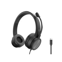 Conceptronic POLONA05BC Stereo-USB-C-Headset, Geräuschreduzierendes Mikrofon, Kabelgebunden, Anrufe/Musik, 20 - 22000 Hz, 165 g, Kopfhörer, Schwarz