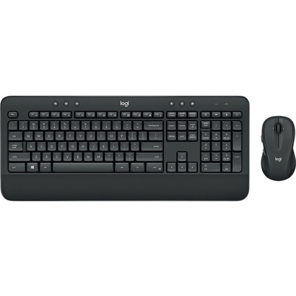 Logitech MK545 ADVANCED Wireless Keyboard and Mouse Combo, Volle Größe (100%), Kabellos, RF Wireless, Schwarz, Maus enthalten