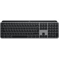 Logitech MX Keys S for Mac, Kabellos, RF Wireless + Bluetooth, Scherenschalter, QWERTY, LED, Aluminium, Schwarz