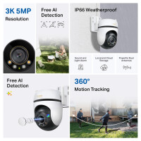 TP-LINK TAPO C530WS(EU), IP-Sicherheitskamera, Draußen, Verkabelt & Kabellos, 29,9 m, Extern, Wand