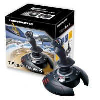 Hercules Thrustmaster T.Flight Stick X, Joystick, PC, Playstation 3, Analog, Kabelgebunden, USB, Schwarz, Rot, Silber