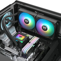 Thermaltake LA240 ARGB, Flüssigkeitskühlung, 12 cm, 600 RPM, 2500 RPM, Schwarz