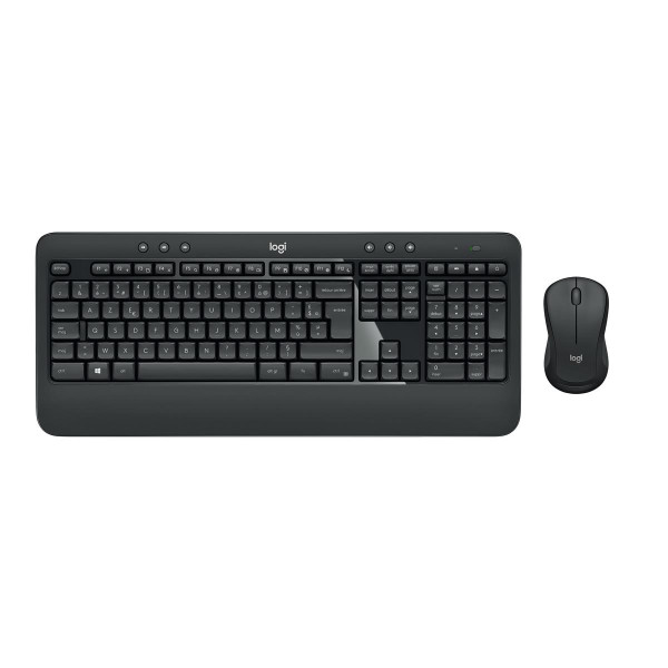 Logitech 920-008678, Kabellos, USB, Membran Key Switch, AZERTY, Schwarz, Weiß, Maus enthalten