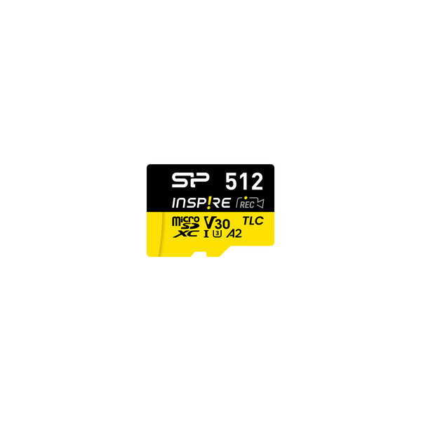 Silicon Power SP512GBSTXLA2V1NSP Micro SD Card 512 GB a2 v30 uhs-1 u1 3D TLC