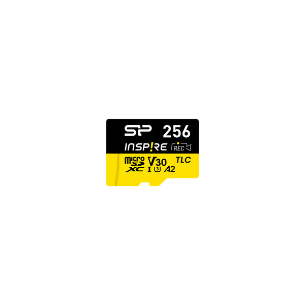 Silicon Power SP256GBSTXLA2V1NSP Micro SD Card 256 GB a2 v30 uhs-1 u1 3D TLC