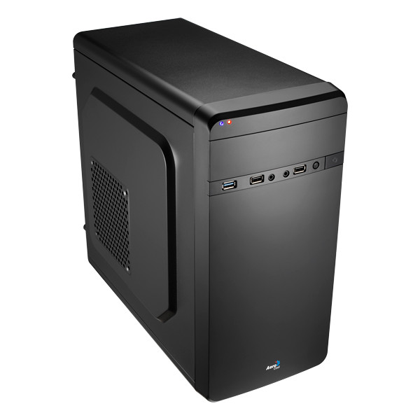 AEROCOOL ADVANCED TECHNOLOGIES Aerocool QS-180, Mini Tower, PC, Schwarz, micro ATX, Mini-ATX, Stahl, Heimbüro