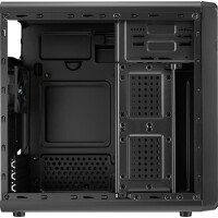 AEROCOOL ADVANCED TECHNOLOGIES Aerocool QS-180, Mini Tower, PC, Schwarz, micro ATX, Mini-ATX, Stahl, Heimbüro