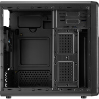 AEROCOOL ADVANCED TECHNOLOGIES Aerocool QS-182, Mini Tower, PC, Schwarz, micro ATX, Mini-ITX, Stahl, Heimbüro