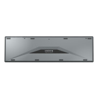 Cherry KW 9100 SLIM, Volle Größe (100%), Kabellos, RF Wireless + Bluetooth, Scherenschalter, QWERTY, Schwarz, Grau