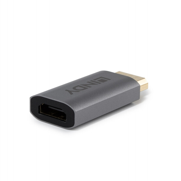 Lindy DisplayPort auf HDMI Aktiv Konverter 8K120Hz, DisplayPort, HDMI Type A, Grau