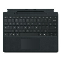 Microsoft Surface Pro Keyboard with pen storage for Business, Touchpad, Microsoft, Surface Pro 10 for Business; Surface Pro 9 for Business; Surface Pro 8 for Business; Surface Pro X..., Schwarz, Alcantara, Andocken