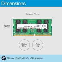 HP 16GB DDR4 3200 SODIMM Memory, 3200 MHz
