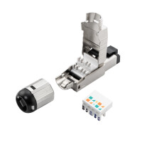 Lindy RJ45 Stecker STP Cat.6A Premium feldinstallierbar
