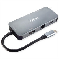ROTRONIC-SECOMP USB 3.2 Gen 2 Typ C Multiport Dockingstation 4K HDMI LAN