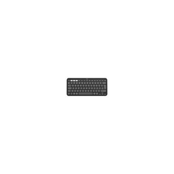 Logitech Pebble Keys 2 K380s - Mini - Kabellos - RF Wireless + Bluetooth - Scherenschalter - QWERTY - Graphit
