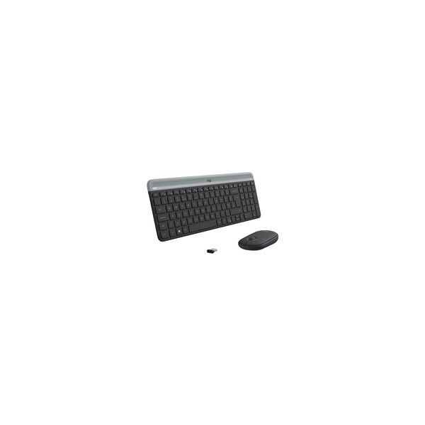 Logitech 920-009192 - Volle Größe (100%) - Kabellos - RF Wireless - QWERTZ - Graphit - Maus enthalten