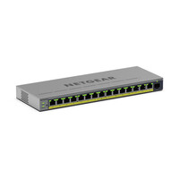 Netgear 16PT GB Plus Switch W/PoE+ GS116EP - Switch - 1 Gbps