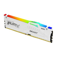 Kingston FURY Beast 16 GB 5600 MT/s DDR5 CL40 DIMM White RGB XMP - 16 GB - 1 x 16 GB - DDR5 - 288-pin DIMM
