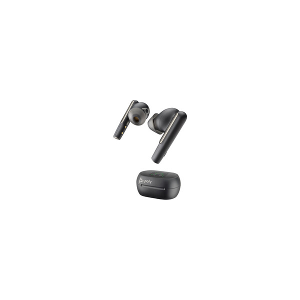 HP Poly Voyager Free 60+ UC M Carbon Black Earbuds +BT700 USB-C Adapter +Touchscreen-Ladeetui - Kabellos - Anrufe/Musik - Kopfhörer - Schwarz