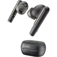 HP Poly Voyager Free 60+ UC M Carbon Black Earbuds +BT700 USB-C Adapter +Touchscreen-Ladeetui - Kabellos - Anrufe/Musik - Kopfhörer - Schwarz