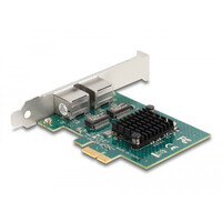 Delock PCI Express x1 Karte zu 2 x RJ45 Gigabit LAN BCM - PCIe - RJ-45 - Weiblich - PCIe 2.0 - Grau - PC
