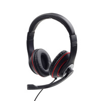 Gembird MHS-03-BKRD - Kabelgebunden - Gaming - 20 - 20000 Hz - 200 g - Kopfhörer - Schwarz - Rot