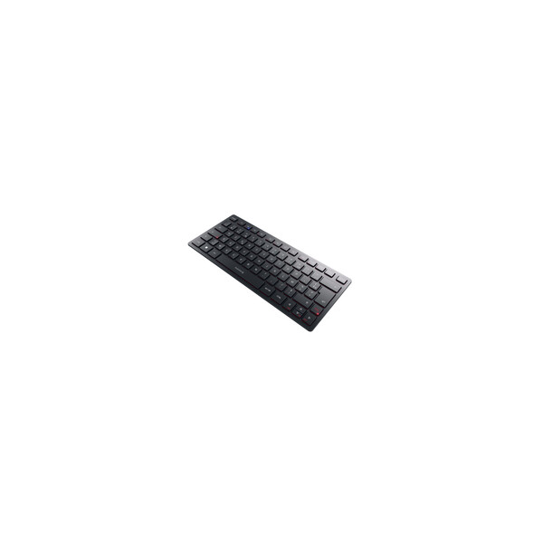 Cherry KW 9200 MINI - 75% - Verkabelt & Kabellos - USB + RF Wireless + Bluetooth - Scherenschalter - AZERTY - Schwarz