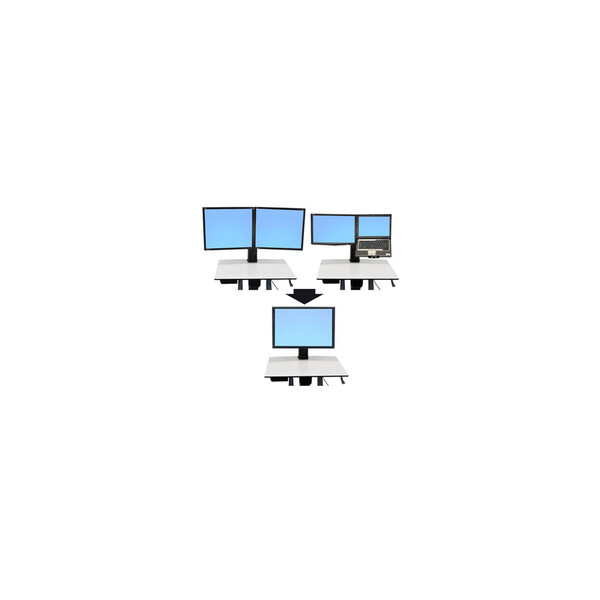 Ergotron WorkFit Convert-to-Single HD Kit from Dual or LCD & Laptop - 12,7 kg - 76,2 cm (30") - 75 x 75 mm - 400 x 200 mm