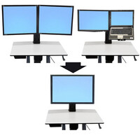 Ergotron WorkFit Convert-to-Single HD Kit from Dual or LCD & Laptop - 12,7 kg - 76,2 cm (30") - 75 x 75 mm - 400 x 200 mm