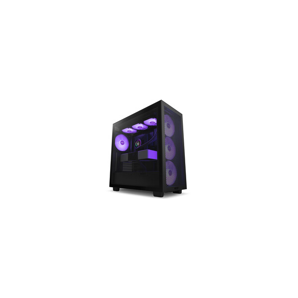 NZXT H7 Flow RGB - Midi Tower - PC - Schwarz - ATX - EATX - micro ATX - Mini-ITX - SGCC - Gehärtetes Glas - 18,5 cm