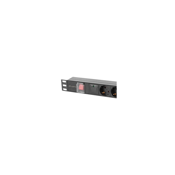 Lanberg LISTWA ZASILAJCA RACK PDU 19" LANBERG 1U 16A 5X SCHUKO 2M CZARNA C14