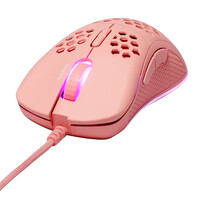 Deltaco Gaming Maus USB RGB pink - Maus - 6.400 dpi