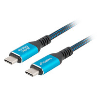 Lanberg KABEL USB-C M/M USB4 2.0M 240W 8K 60HZ SCHWARZ/BLAU