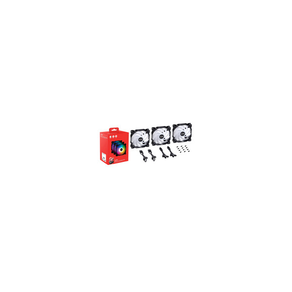 XPG Lüfter Vento 120 120mm ARGB PWM Fan 3er schwarz retail - 1.850 rpm