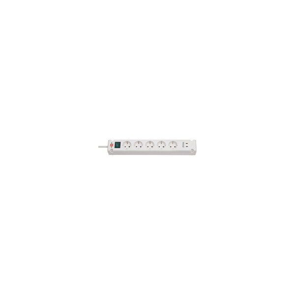 Brennenstuhl Steckdosenleiste Bremounta 5fach+USB-C weiß - Steckdosenleiste