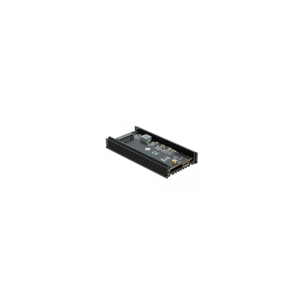 Delock Externes Gehäuse für M.2 NVMe PCIe SSD mit SuperSpeed USB 20 Gbps (USB 3.2 Gen 2x2) USB Type-C Buchse - M.2 - M.2 - USB Anschluss - Schwarz