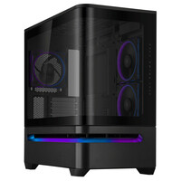 ASUS Prime AP202 TG ARGB BLACK - Tower - Micro/Mini/Flex-ATX