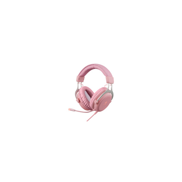 Deltaco Headset Gaming Stereo Klinke LED pink - Headset - 20 KHz