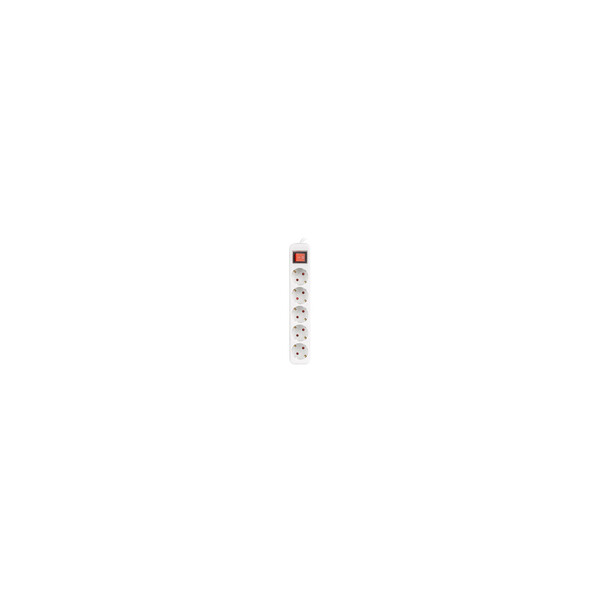 Lanberg PS1-05F-0150-W - 1,5 m - Drinnen - Typ F - Type F (CEE 7/4) - IP20 - Weiß