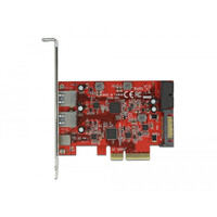 Delock PCI Express x4 Karte zu 1 x extern USB Type-C Buchse + 2 x extern USB Typ-A Buchse SuperSpeed USB 10 Gbps + 1 x intern USB 5 Gbps Pfostenstecker - PCIe - USB 3.2 Gen 1 (3.1 Gen 1) - USB 3.2 Gen 2 (3.1 Gen 2) - PCIe 3.0 - 10 Gbit/s - Windows 10 - Wi
