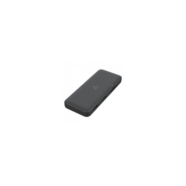 V7 UCMINIDOCKDUAL-PT - Andocken - USB 3.2 Gen 1 (3.1 Gen 1) Type-C - 100 W - 10,100,1000 Mbit/s - Schwarz - MicroSD (TransFlash) - SD