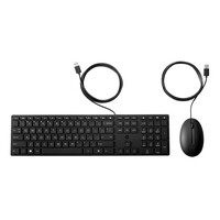 HP Wired 320MK combo EMEA-INTL English L - Tastatur - 1.000 dpi